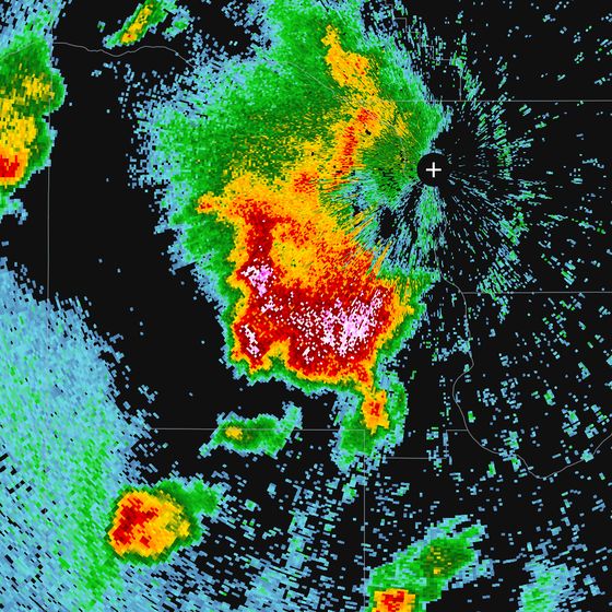 Reflectivity from the Omaha radar